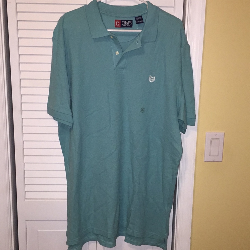 Chaps teal polo shirt